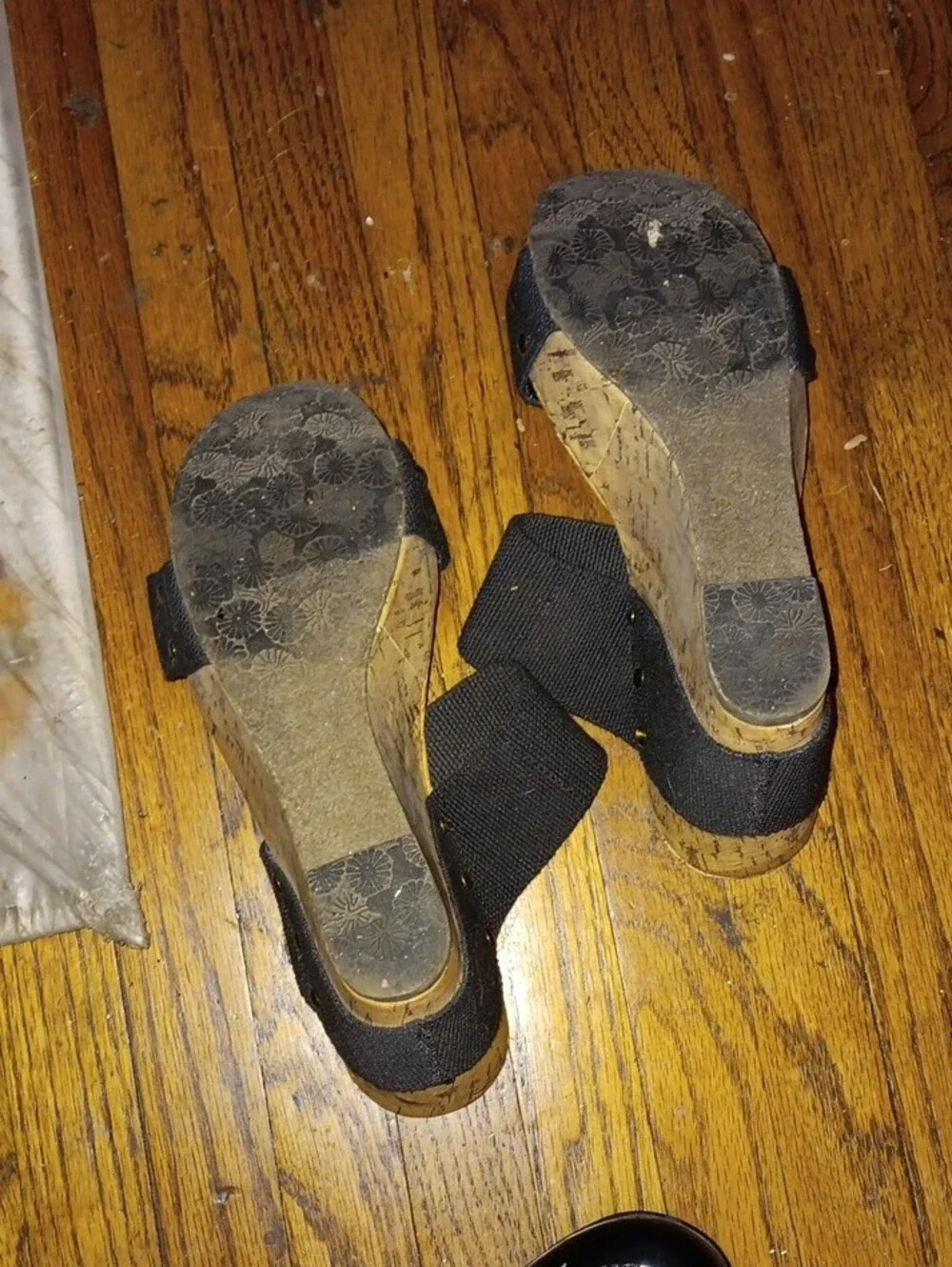 Esprit Black Strappy Cork-Effect Kids Sandals
